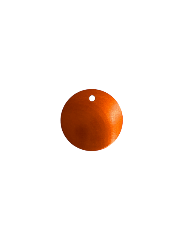 Namntag i aluminium orange